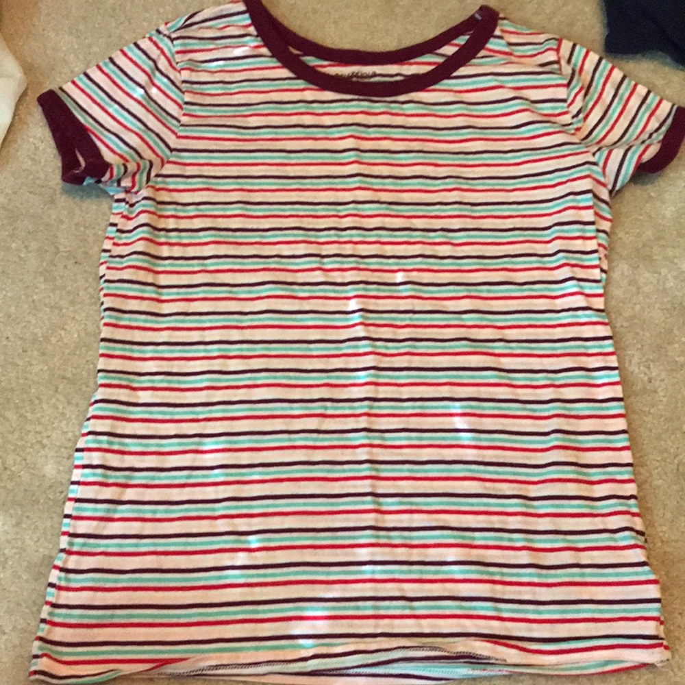 Arizona Jean Colorful Striped Shirt